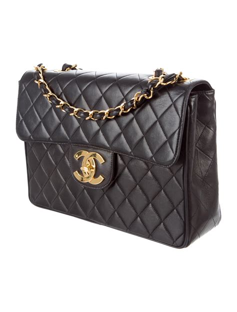 chanel flap bag biggest size|chanel classic flap bag vintage.